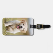 カスタムフォトドッグ愛犬ペットパピーパーソナライズされた ラゲッジタグ (正面横)