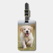 カスタムフォトドッグ愛犬ペットパピーパーソナライズされた ラゲッジタグ (正面縦)