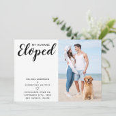 カスタムフォトドッグ結婚の駆け落ち告知 セーブザデート (スタンド正面)