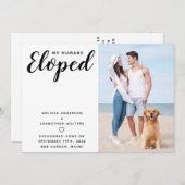 カスタムフォトドッグ結婚の駆け落ち告知 セーブザデート (正面/裏面)