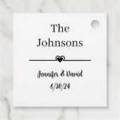 カスタムフォトドッグ結婚式の引き出物ラベル フェイバータグ (裏面)