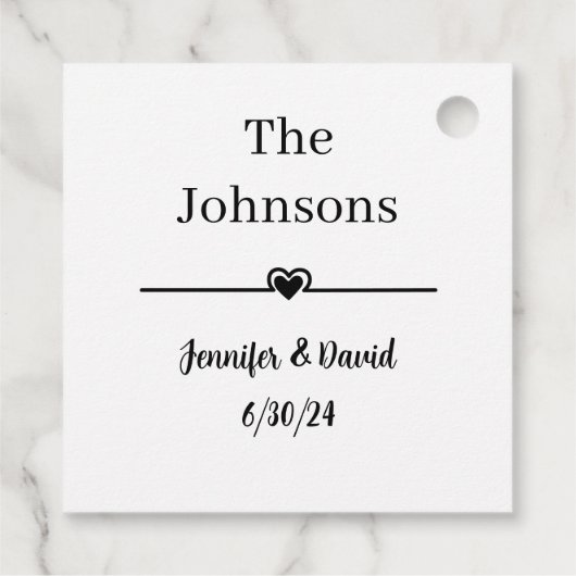 カスタムフォトドッグ結婚式の引き出物ラベル フェイバータグ (裏面)