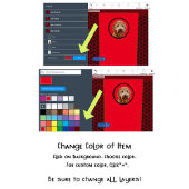 カスタムフォトドッグ赤サンタ帽子ママ写真付きギフト エプロン