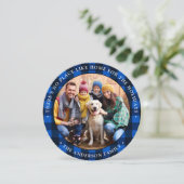 カスタムフォトニューホームブループレイドホリデームービング 案内状 (スタンド正面)