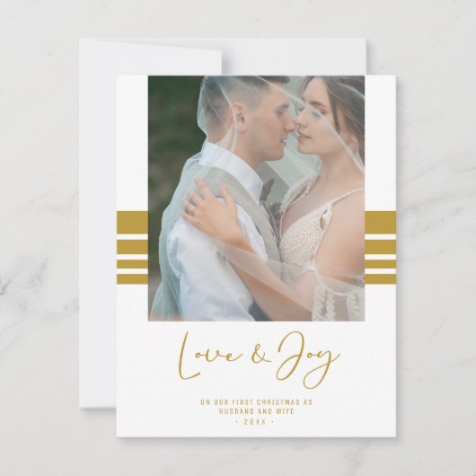 カスタムフォトニューライズ初めてのクリスマス シーズンカード (正面)