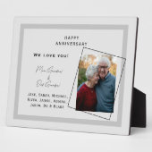 カスタムフォトハッピーアニバーサリーグランドペアレント フォトプラーク (側面)