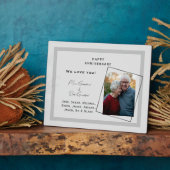 カスタムフォトハッピーアニバーサリーグランドペアレント フォトプラーク (側面)