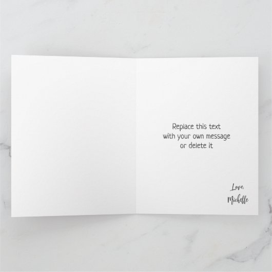 カスタムフォトハッピーバースデー最高のボイフレンエバー カード (内部)