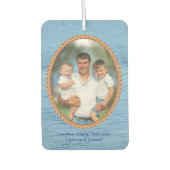 カスタムフォトハッピーファーザーズパパ カーエアーフレッシュナー (正面)