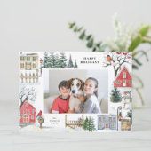 カスタムフォトハッピーホリデーズカード シーズンカード (スタンド正面)