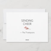 カスタムフォトハッピーホリデータイポグラフィクリスマスカード シーズンカード (裏面)