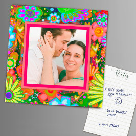 カスタムフォトハートカラフルフローラ黄