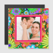 カスタムフォトハートカラフルフローラ黄 (正面/裏面)