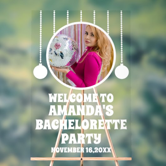 カスタムフォトバチェロレッテへようこそ アクリルサイン (ニュートラル)