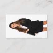 カスタムフォトバックパープルグリッターQRコードフロント 名刺 (裏面)