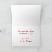 カスタムフォトバレンタインデーのグリーティングカード シーズンカード (内部)