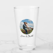 カスタムフォトバレンタイン夫婦贈与愛モダン タンブラーグラス (正面)