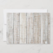 カスタムフォトバーラップバーンウッド結婚式招待状 招待状 (裏面)