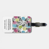 カスタムフォトパイナップルパグランジームズ ラゲッジタグ (裏面横)