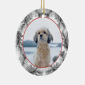 カスタムフォトパインスポリグエバーグリーンリース セラミックオーナメント (右)