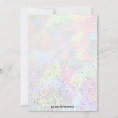 カスタムフォトパステル誕生日パーティー 招待状 (裏面)