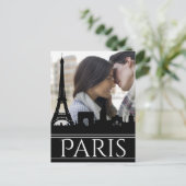 カスタムフォトパリスカイラインとエッフェルタワー ポストカード (スタンド正面)