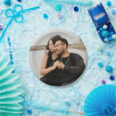 カスタムフォトパーソナライズされたカップル写真 ペーパープレート (パーティー)