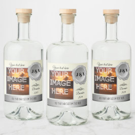 カスタムフォトパーソナライズされたジン リキュールボトルラベル
