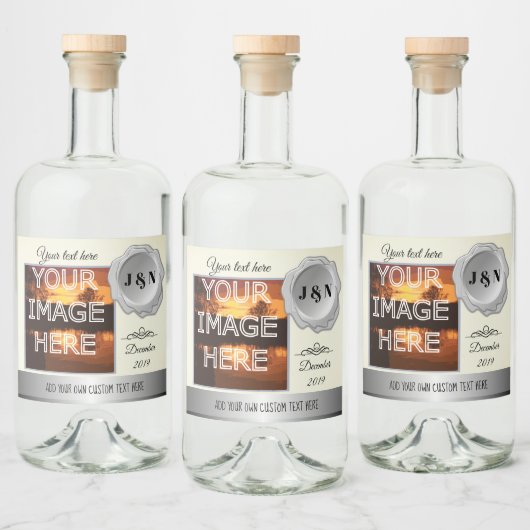 カスタムフォトパーソナライズされたジン リキュールボトルラベル (ボトル)