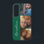 カスタムフォトパーソナライズされたフォレストグリーン SAMSUNG GALAXY S22ケース<br><div class="desc">私たちの写真の森の緑のケースでサムスンギャラクシーS22を高めパーソナライズされたる。このお洒落とケーススタイリッシュは、あなたの思い出をお気に入りの3つの写真スロットとパーソナライズされたあなたの名前のための宇宙と示す。パーソナライズされたTouch：写真とお気に入りの名前を追加して本当に見せユニークる。この場合とユニーク同じように電話をパーソナライズされたしろ！</div>