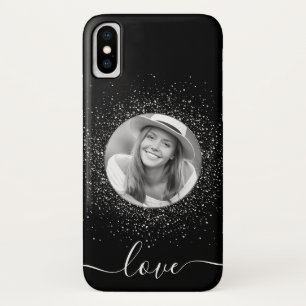カスタムフォトパーソナライズされたブラック iPhone X ケース