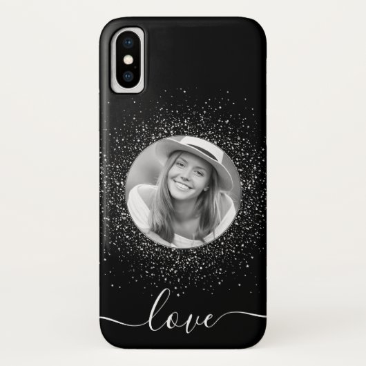 カスタムフォトパーソナライズされたブラック Case-Mate iPhoneケース (裏面)