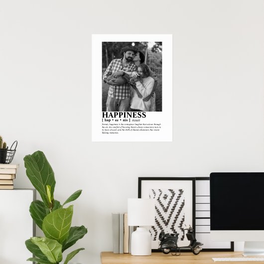 カスタムフォトパーソナライズされた文字ファミリーポートレート ポスター (ホームオフィス)