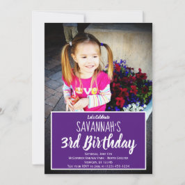 カスタムフォトパーソナライズされた誕生日パーティーの招待 招待状