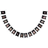 カスタムフォトパーティーハットガールズ誕生日 バンティングフラッグ (全)