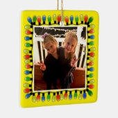 カスタムフォトパーティーライト黄 セラミックオーナメント (右)