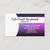 カスタムフォトパープルグラデーショングリッタープロフェッショナル 名刺