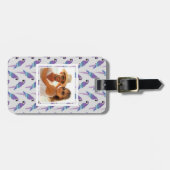 カスタムフォトパープルパーロット ラゲッジタグ (正面横)