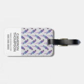 カスタムフォトパープルパーロット ラゲッジタグ (裏面横)