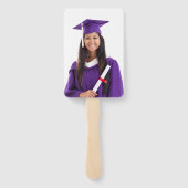 カスタムフォトパープルメタリック白金ゴールド卒業 ハンドファン (裏面)