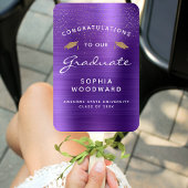 カスタムフォトパープルメタリック白金ゴールド卒業 ハンドファン