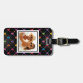 カスタムフォトパ多彩ターンとスカル ラゲッジタグ (正面横)