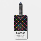 カスタムフォトパ多彩ターンとスカル ラゲッジタグ (裏面縦)