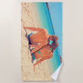 カスタムフォトビーチタオルデザイン – サマーラブ ビーチタオル (正面)