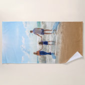 カスタムフォトビーチタオル自分のデザイン ビーチタオル (正面)