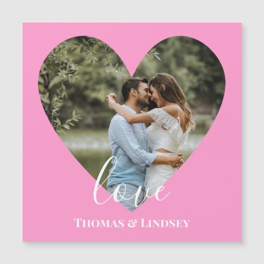 カスタムフォトピンクハートフレーモダンム書道 (正面)
