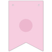 カスタムフォトピンクパーティーハットガールズ誕生日 バンティングフラッグ (第1の旗)