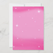 カスタムフォトピンク背景誕生日招待状 招待状 (裏面)
