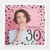 カスタムフォトピンク黒紙吹雪30歳 (正面)