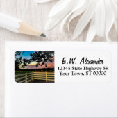 カスタムフォトファミリーまたはロゴのモダン差出人住所 ラベル (インサイチュ)